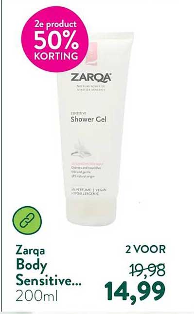 Zarqa Body Sensitive... 200ml 2e product 50% KORTING