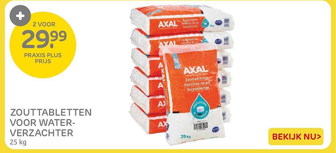 ZOUTTABLETTEN VOOR WATER-VERZACHTER 25 kg