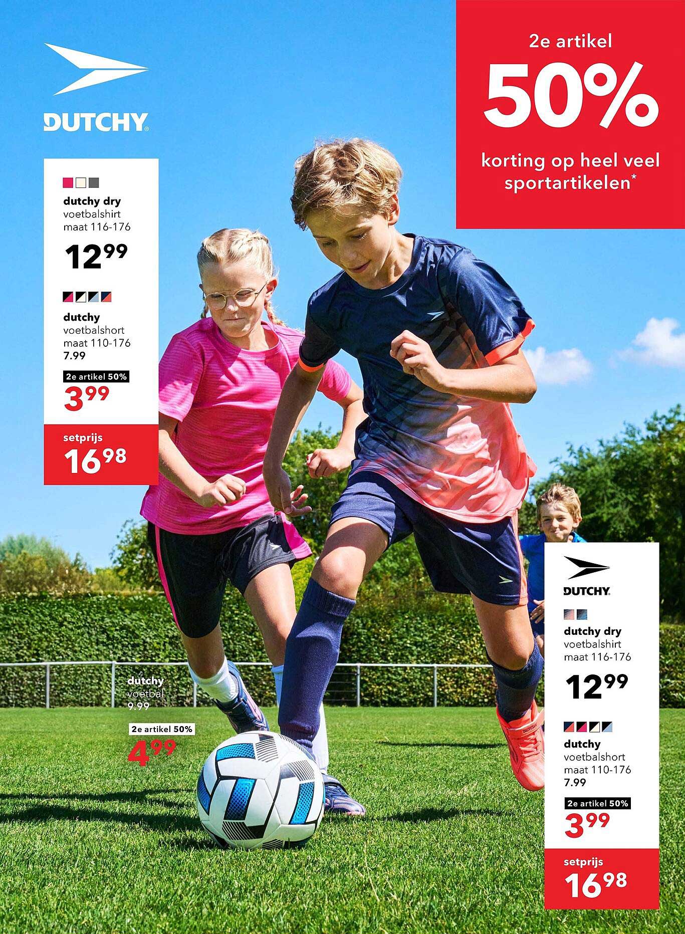 2e artikel 50% korting op heel veel sportartikelen