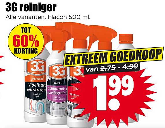 3G reiniger EXTREEM GOEDKOOP TOT 60% KORTING