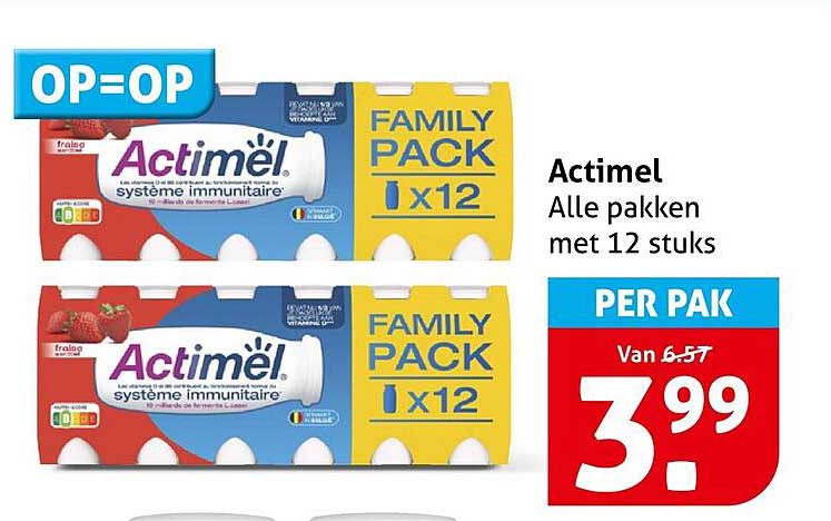 Actimel Alle pakken met 12 stuks