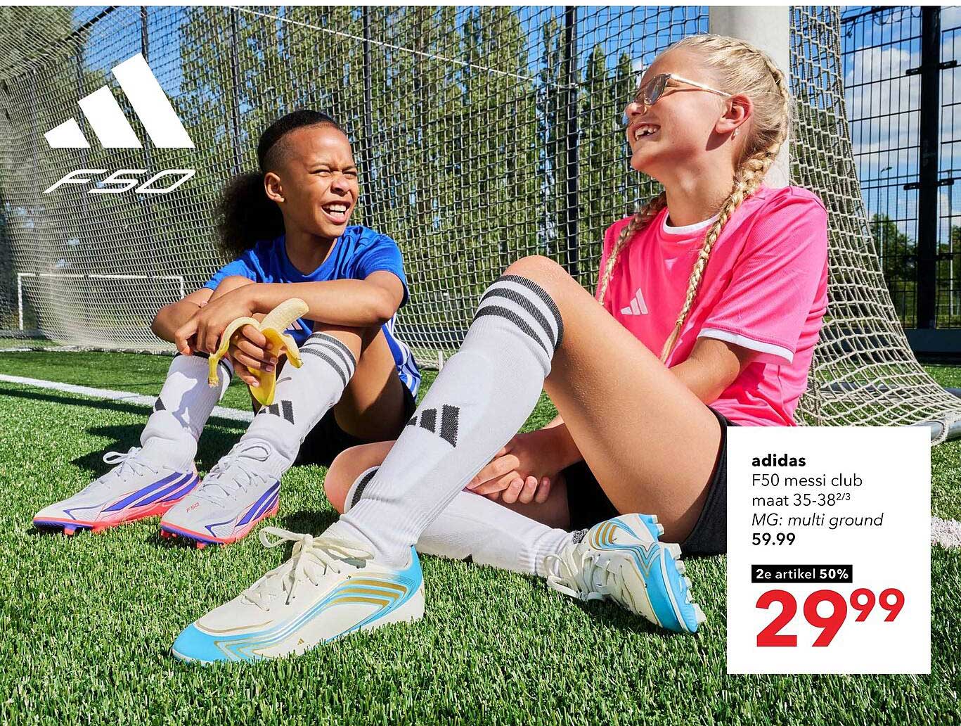 adidas F50 messi club maat 35-38⅔ MG: multi ground 2e artikel 50%