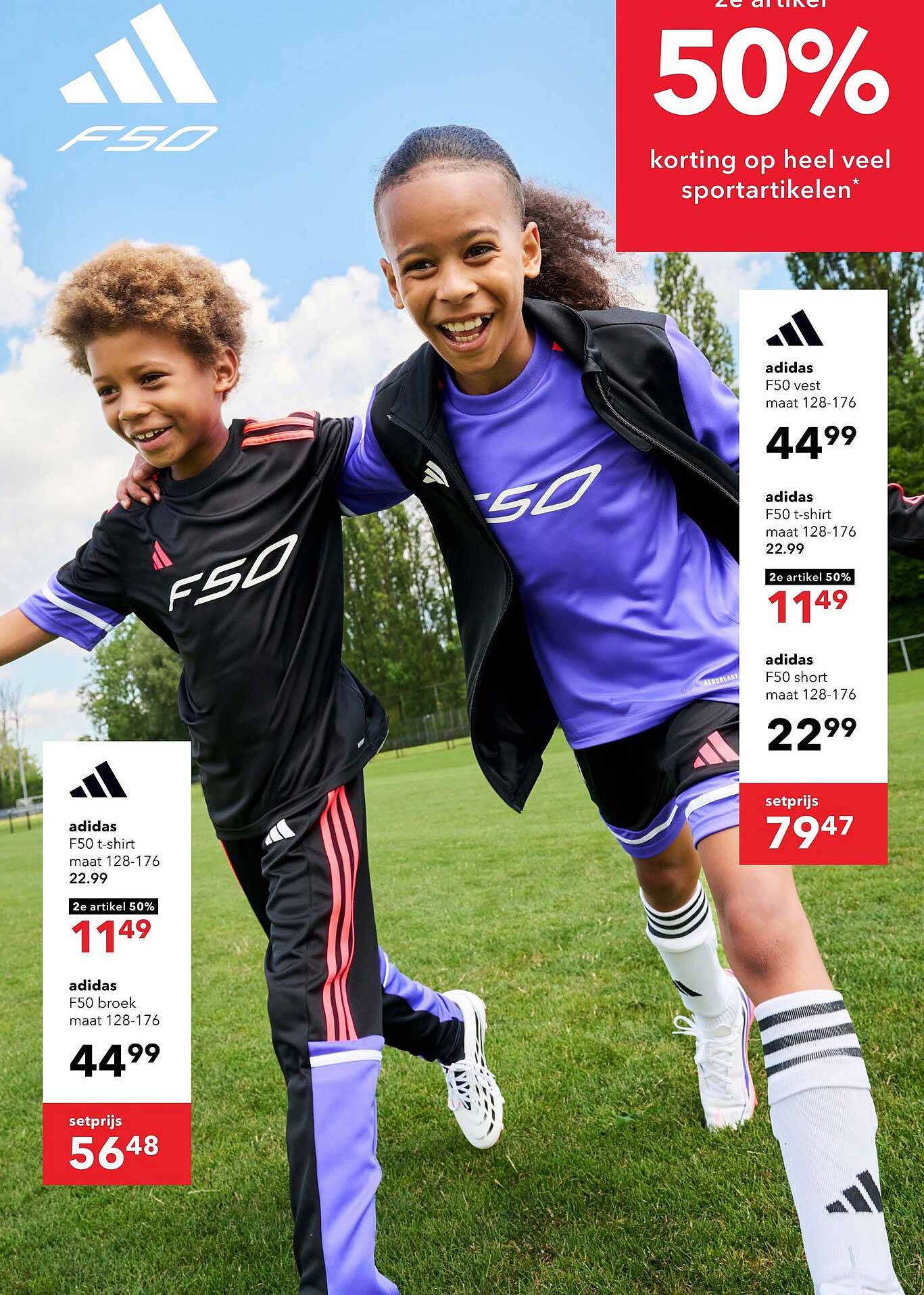 adidas F50 vest maat 128-176