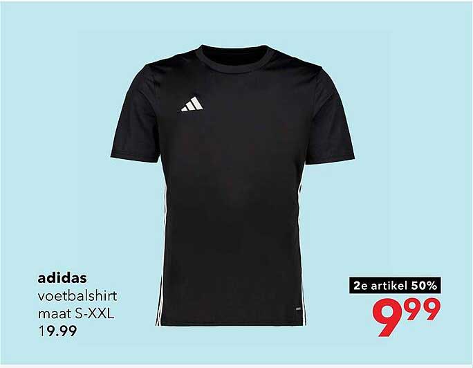 adidas voetbalshirt maat S-XXL 2e artikel 50%