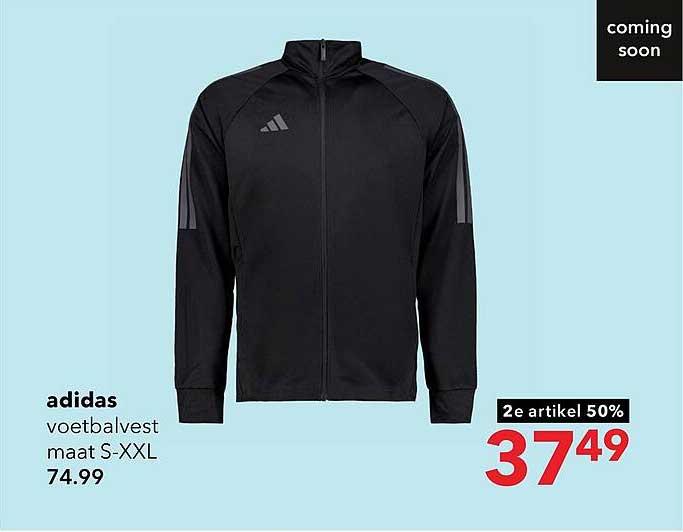 adidas voetbalvest maat S-XXL 2e artikel 50%