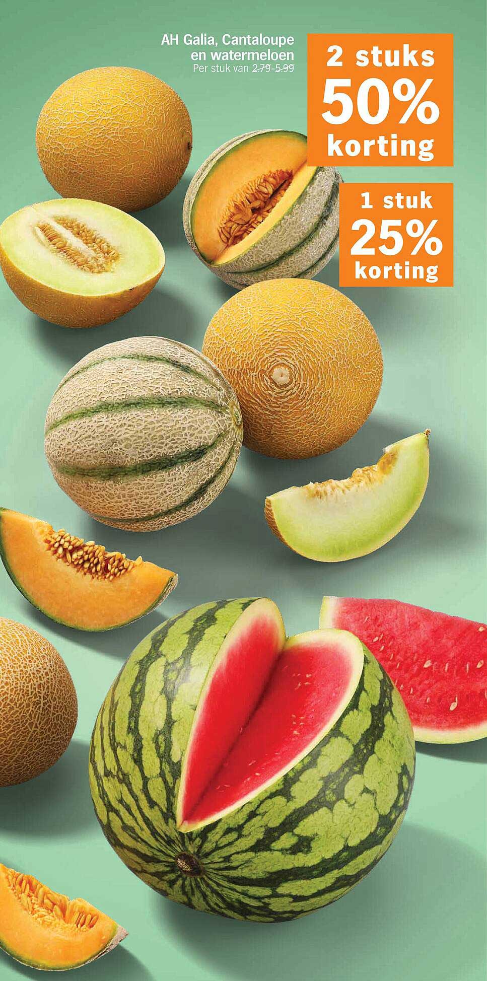 AH Galia, Cantaloupe en watermeloen