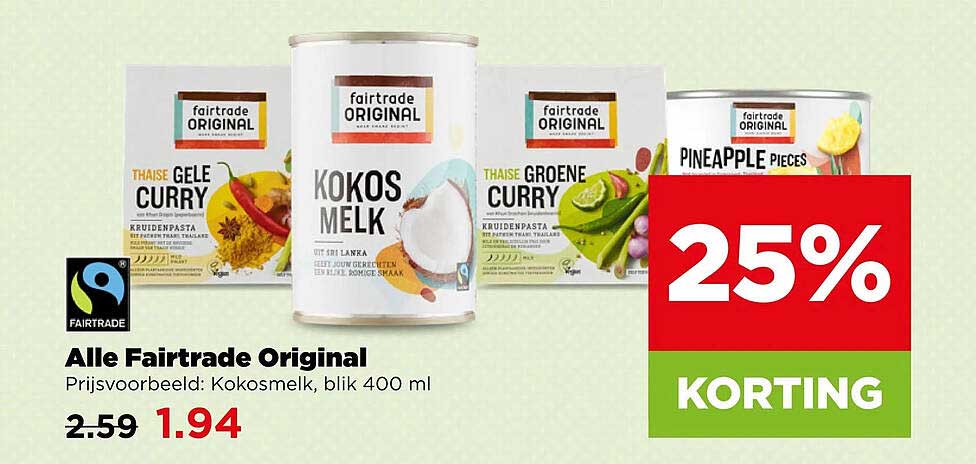 Alle Fairtrade Original 25% KORTING
