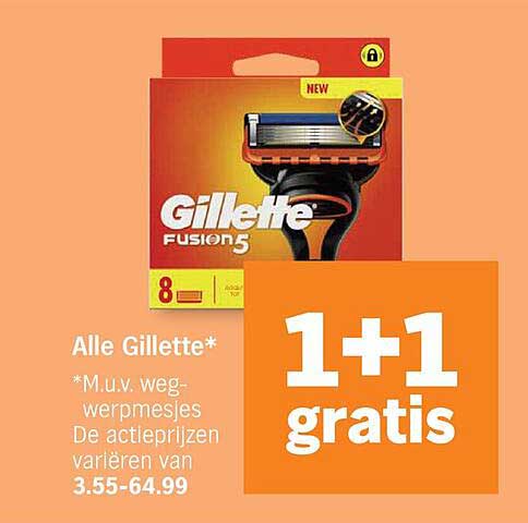 Alle Gillette* 1+1 gratis