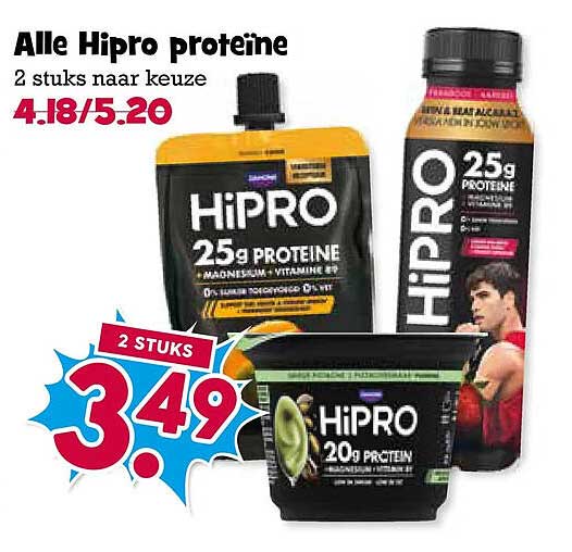 Alle Hipro proteine 2 stuks naar keuze