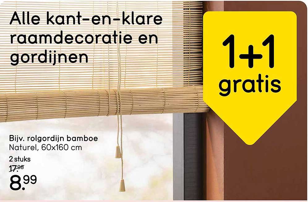 Alle kant-en-klare raamdecoratie en gordijnen 1+1 gratis