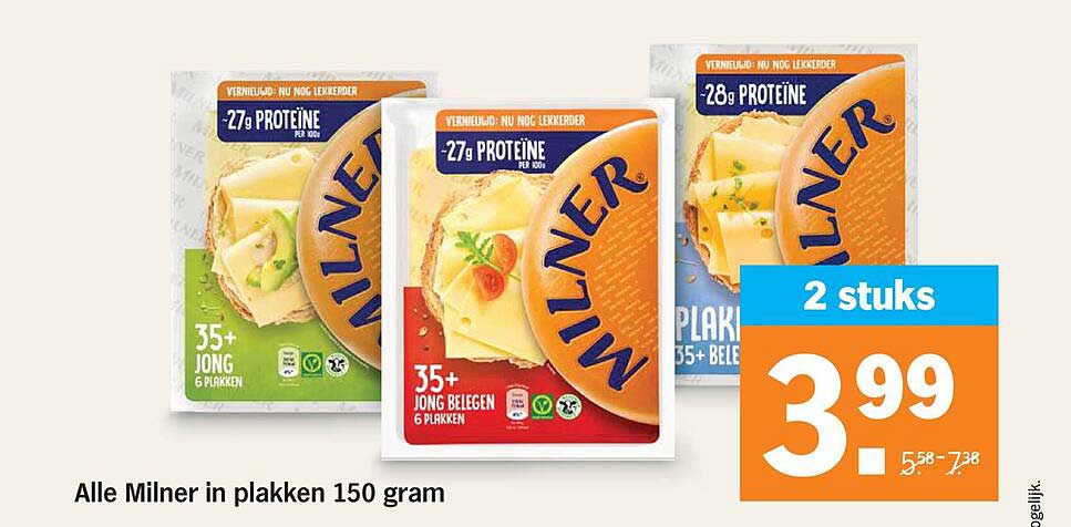 Alle Milner in plakken 150 gram