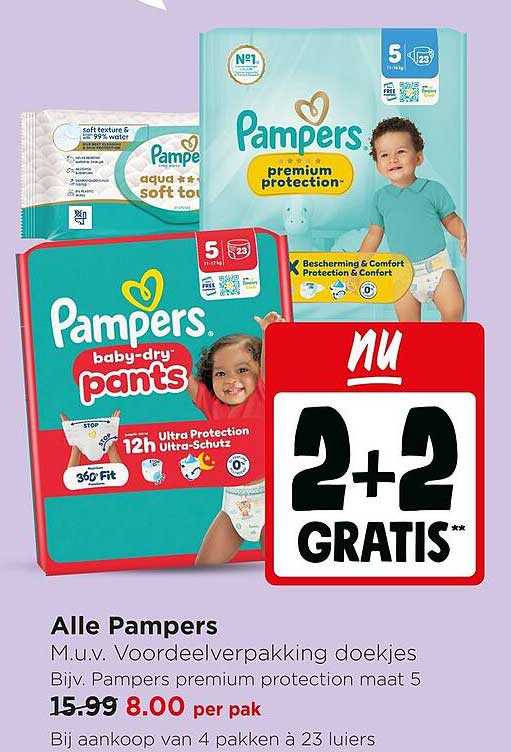 Alle Pampers 2+2 GRATIS**