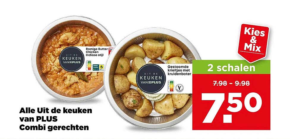 Alle Uit de keuken van PLUS Combi gerechten 2 schalen