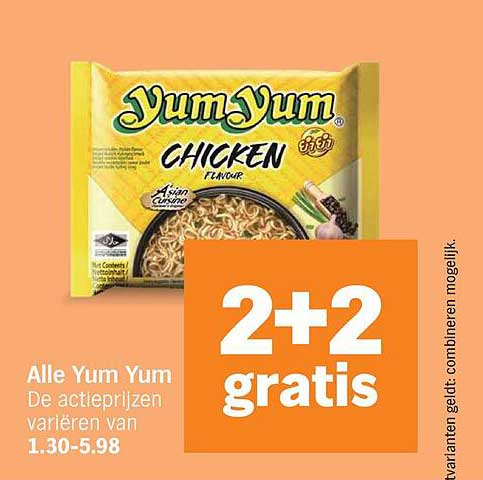 Alle Yum Yum 2+2 gratis