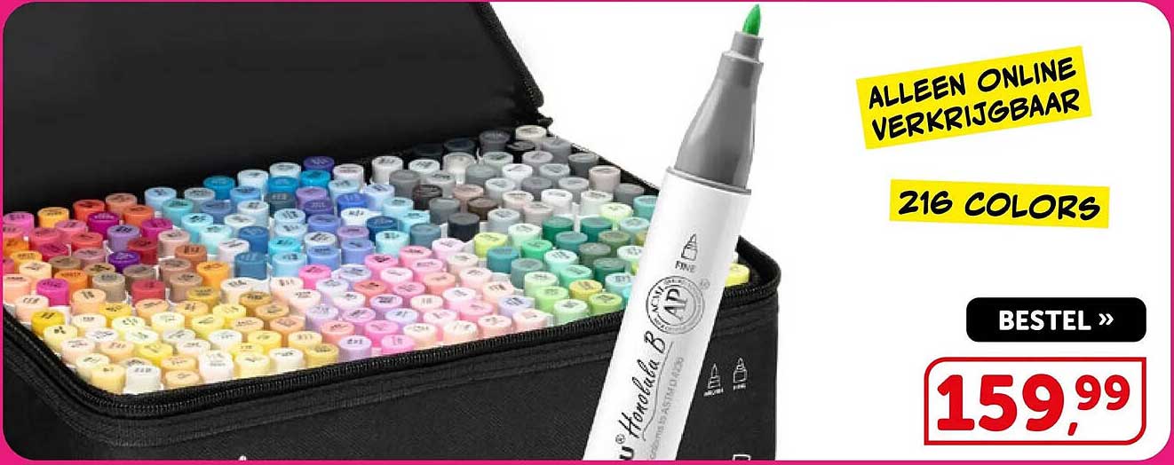 ALLEEN ONLINE VERKRIJGBAAR 216 COLORS