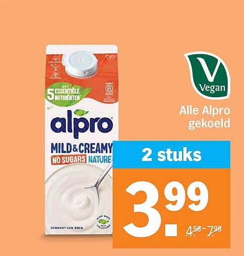 Alpro Mild & Creamy No Sugars Nature 2 stuks