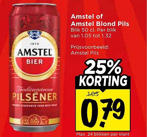 Amstel of Amstel Blond Pils 25% KORTING