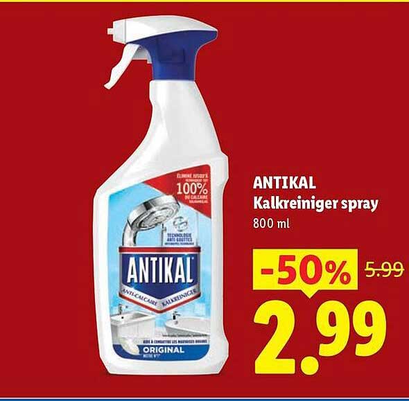 ANTIKAL Kalkreiniger spray 800 ml -50%