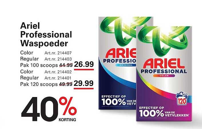 Ariel Professional Waspoeder 40% korting