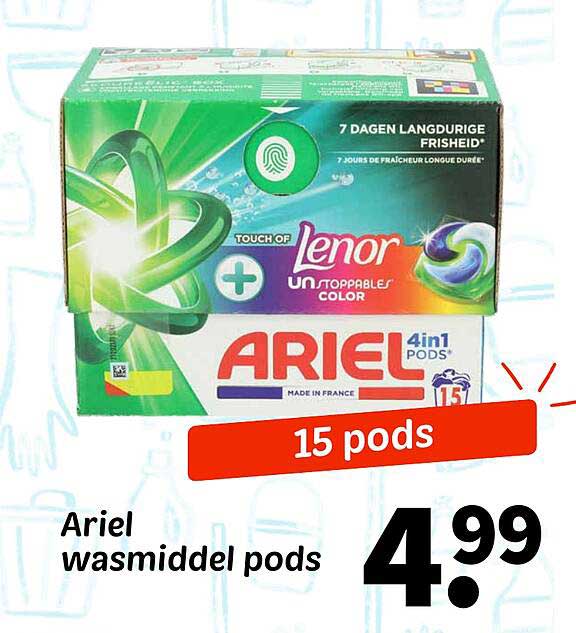 Ariel wasmiddel pods 15 pods