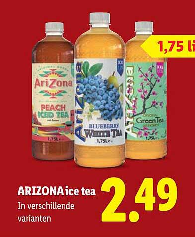 ARIZONA ice tea In verschillende varianten