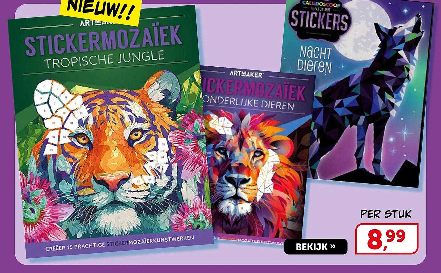 Artmaker stickermozaïek tropische jungle