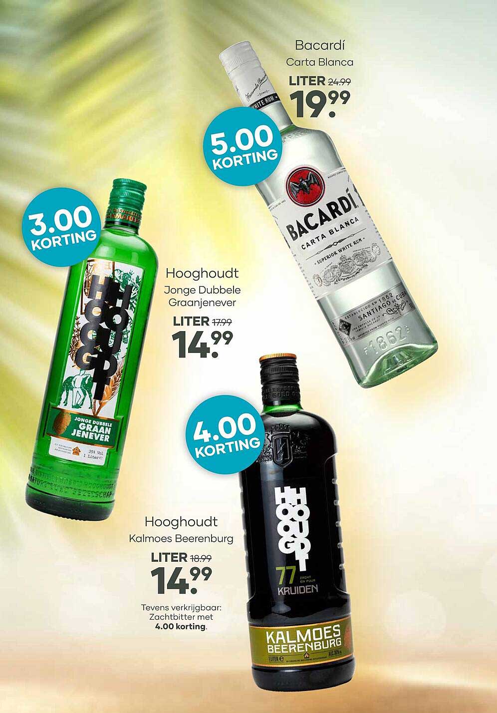 Bacardí Carta Blanca LITER 5.00 KORTING