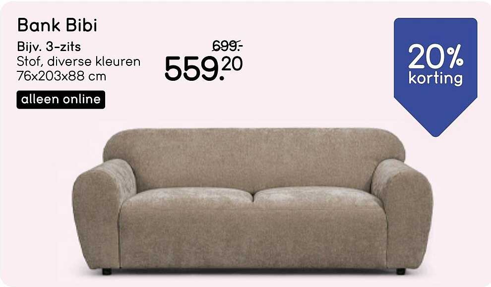 Bank Bibi 20% korting