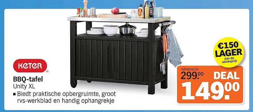 BBQ-tafel Unity XL