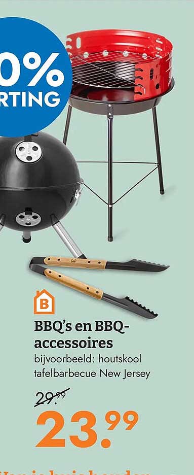 BBQ's en BBQ-accessoires bijvoorbeeld: houtskool tafelbarbecue New Jersey
