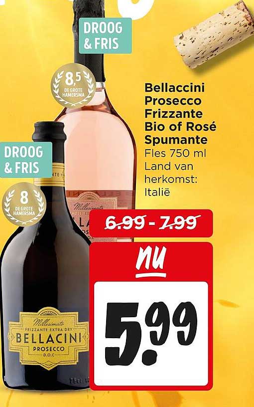 Bellaccini Prosecco Frizzante Bio of Rosé Spumante