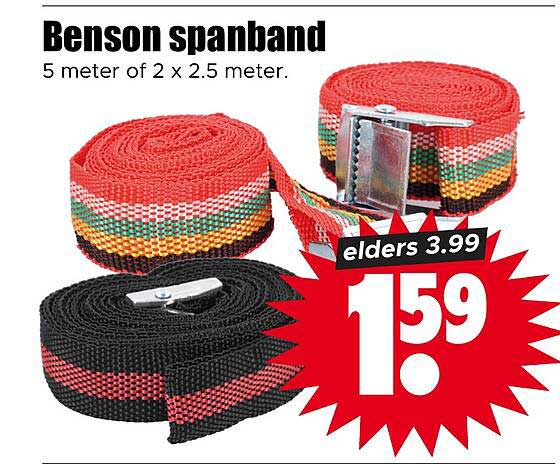 Benson spanband 5 meter of 2 x 2.5 meter