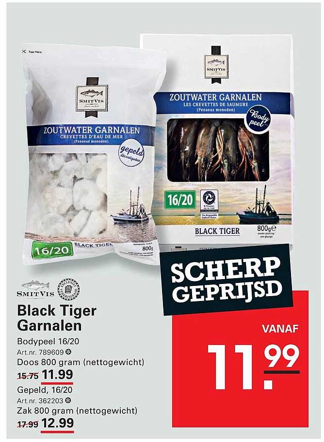 Black Tiger Garnalen