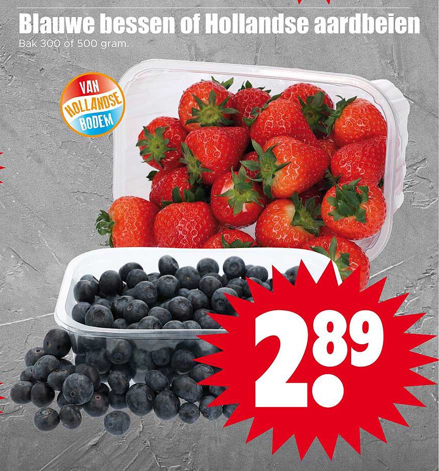 Blauwe bessen of Hollandse aardbeien