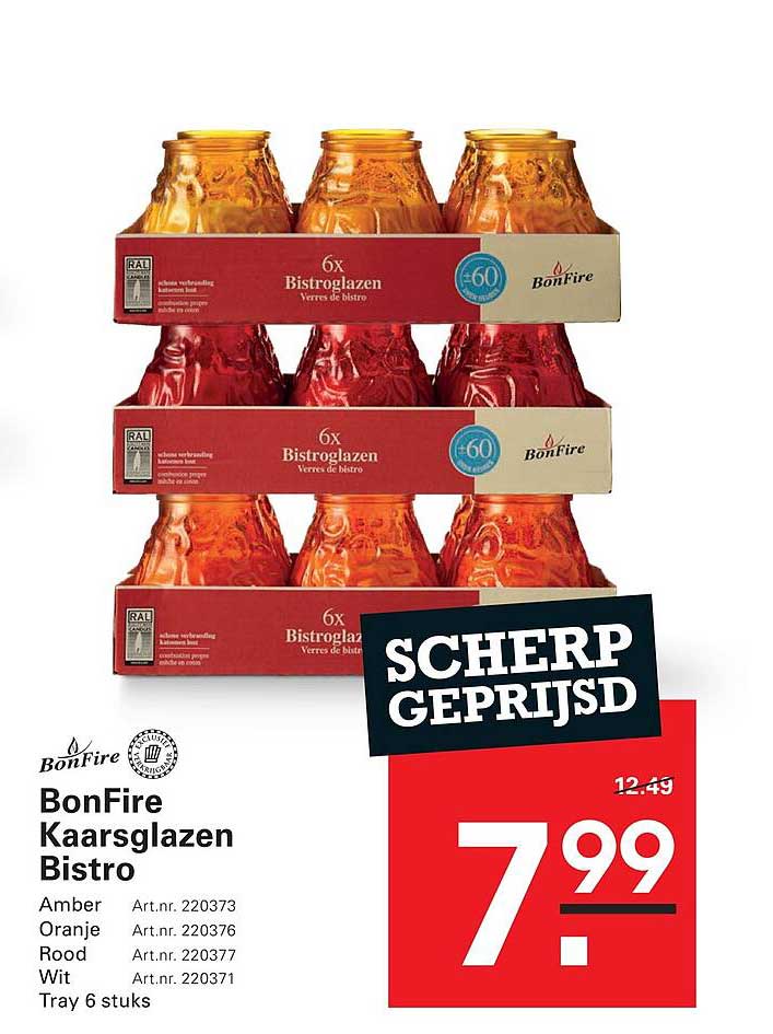 BonFire Kaarsglazen Bistro
