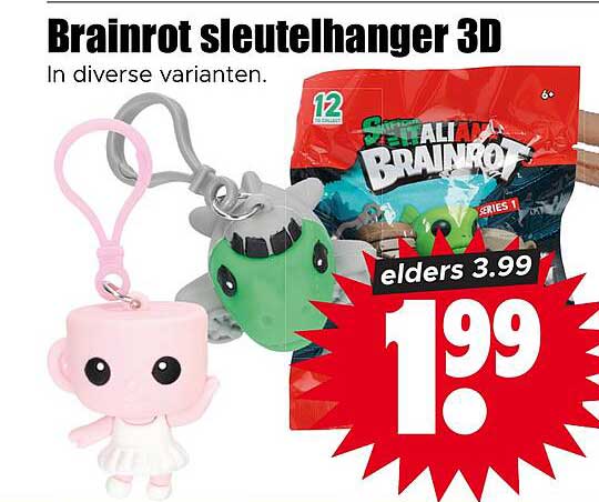 Brainrot sleutelhanger 3D