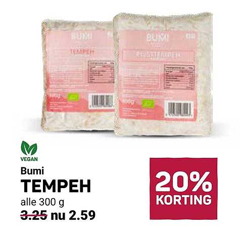 Bumi TEMPEH alle 300 g 20% KORTING