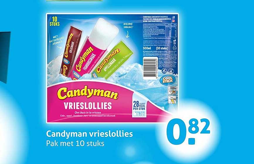 Candyman vrieslollies Pak met 10 stuks
