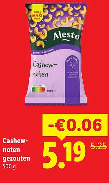 Cashew-noten gezouten 500 g