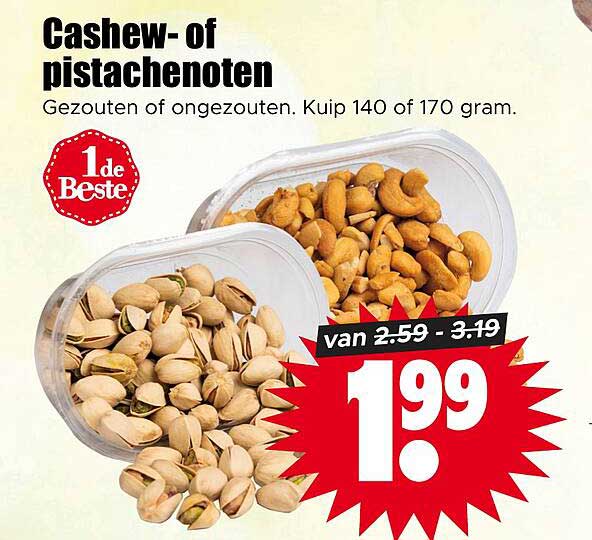 Cashew- of pistachenoten