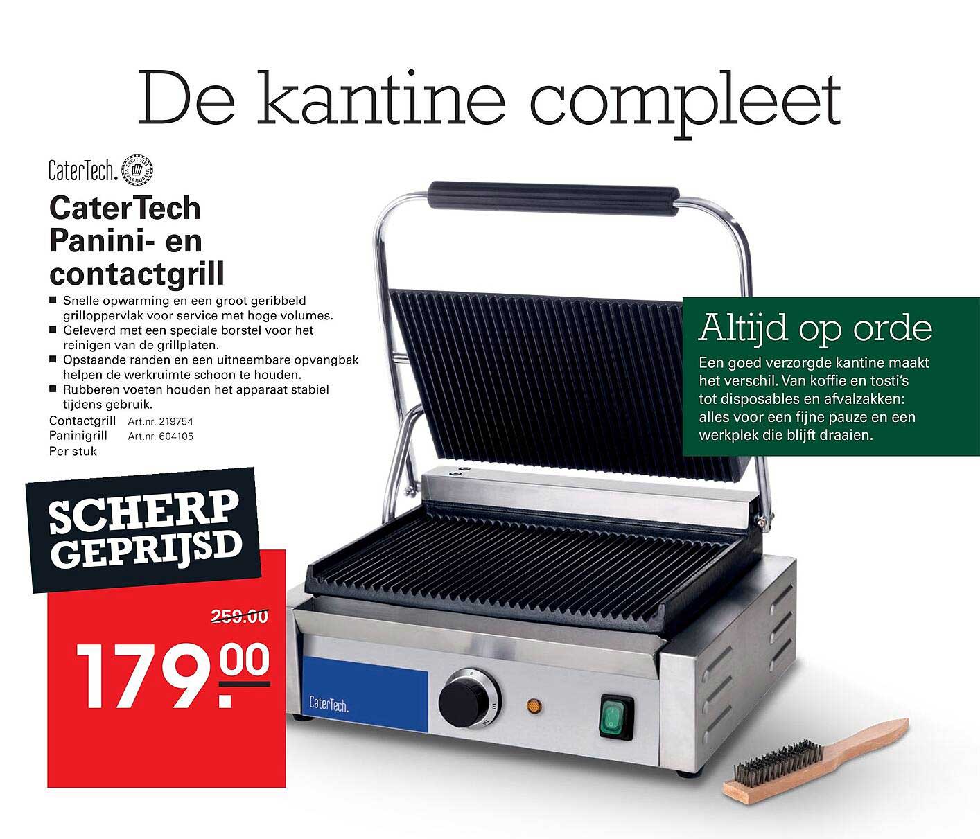 CaterTech Panini- en contactgrill
