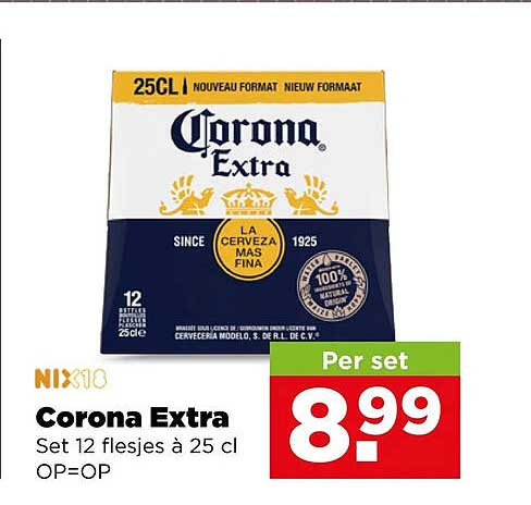 Corona Extra Set 12 flesjes à 25 cl OP=OP Per set