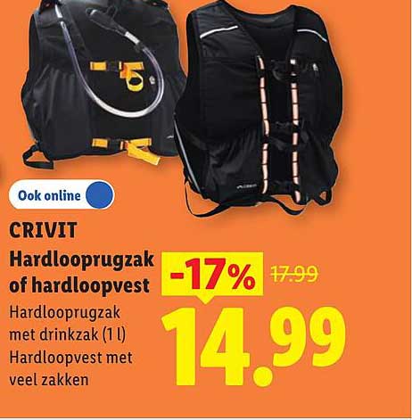 CRIVIT Hardlooprugzak of hardloopvest