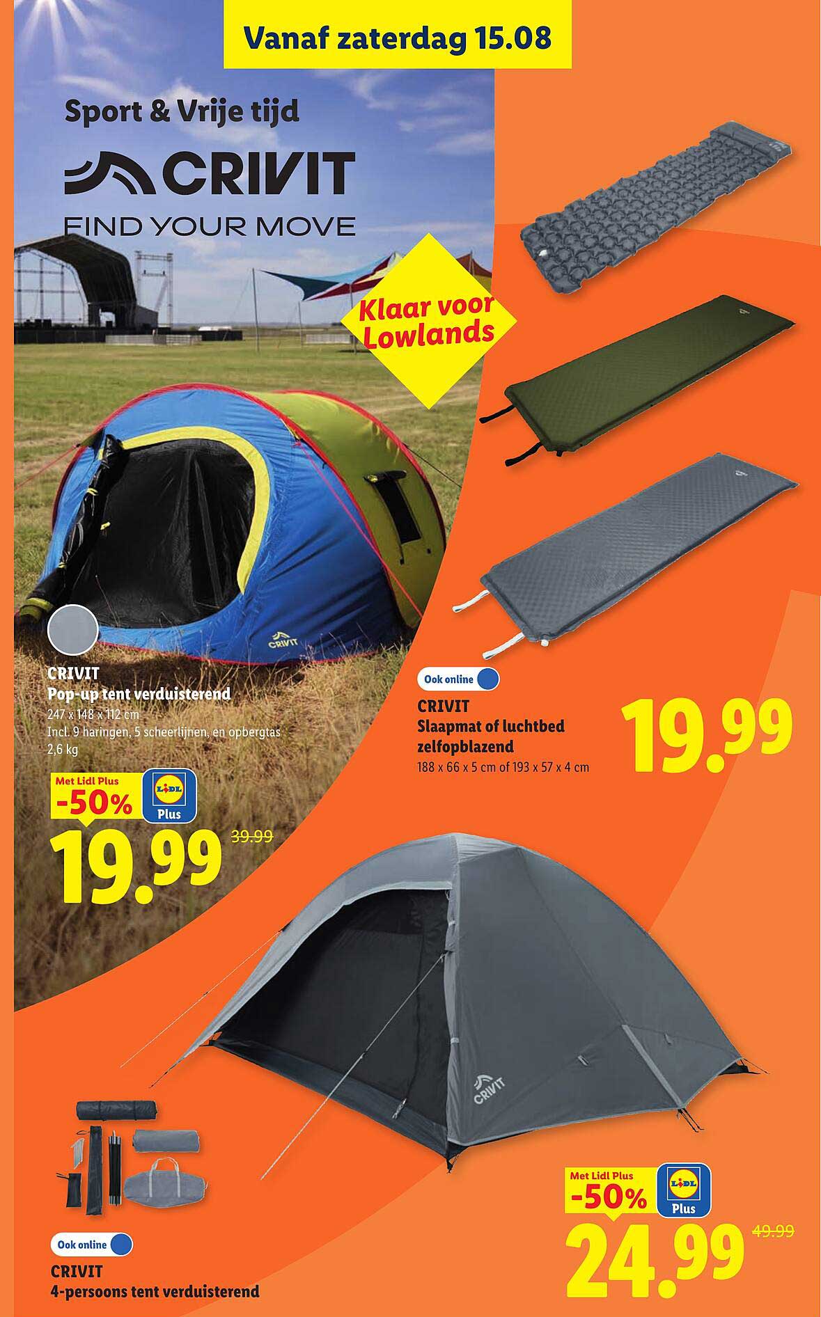 CRIVIT Pop-up tent verduisterend