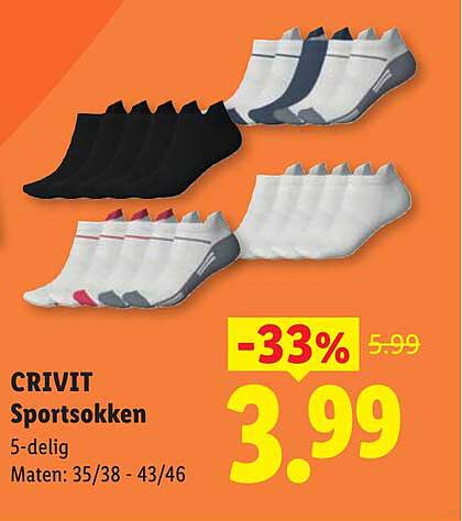 CRIVIT Sportsokken 5-delig