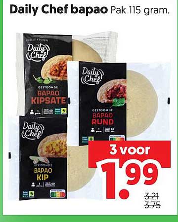 Daily Chef bapao Pak 115 gram 3 voor 1.99