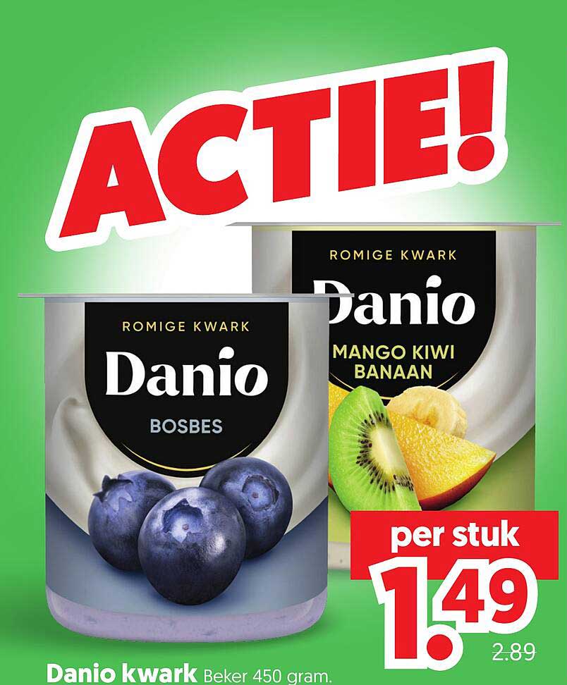 Danio kwark Beker 450 gram. per stuk