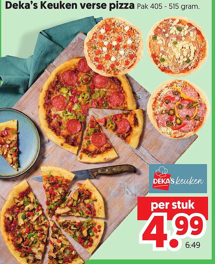 Deka’s Keuken verse pizza Pak 405 - 515 gram.
