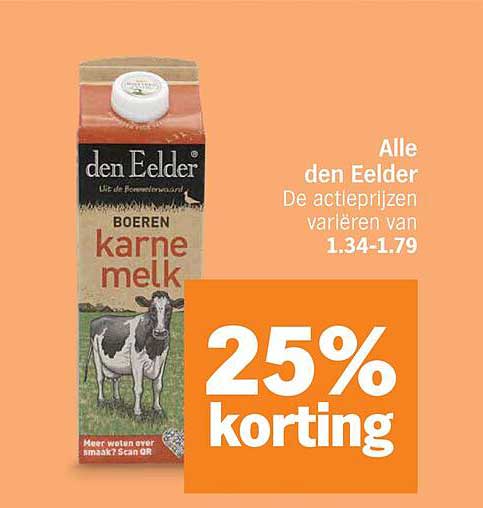den Eelder Boeren karnemelk 25% korting