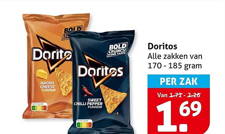Doritos Alle zakken van 170 - 185 gram PER ZAK